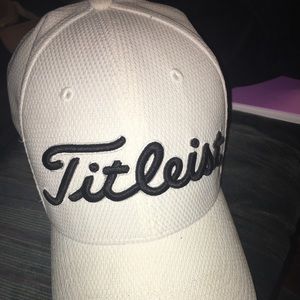 Titleist White Fitted Hat/cap